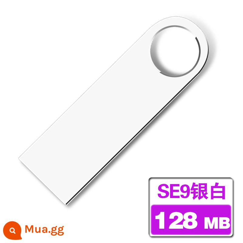 Đấu Thầu Ổ Đĩa U 128M 512M 1G 2G 4G 8G 16G Dung Lượng Nhỏ USB Kim Loại Tùy Chỉnh chữ LOGO - 128[MB]SE9 Bạc