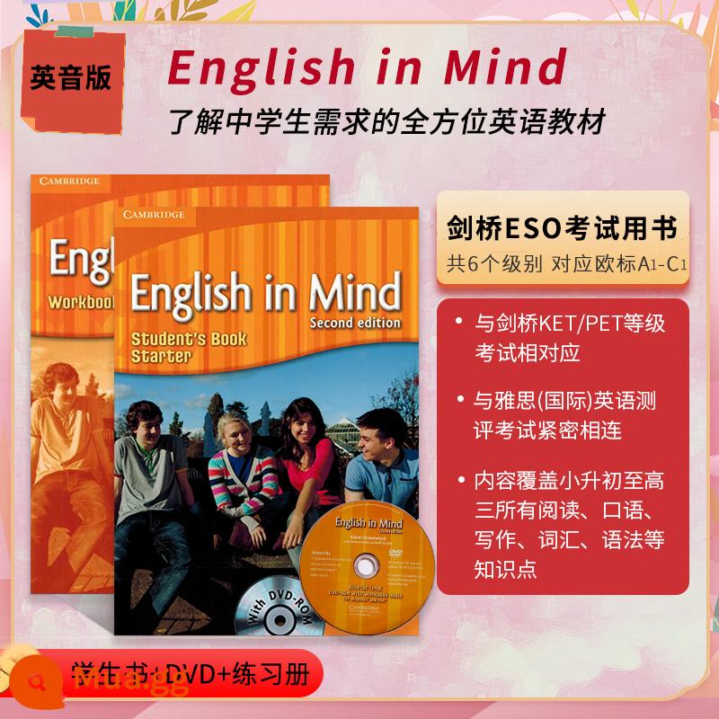 Giáo trình giảng dạy tiếng Anh gốc bản gốc Cambridge University Press nhập khẩu English English in mind star - Sách học sinh khởi đầu + sách bài tập phiên bản tiếng Anh