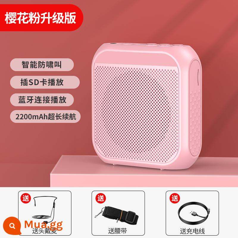 Little bee loa giáo viên micro đặc biệt la hét lớp giáo viên với tai nghe không dây loa giảng - Phiên bản Bluetooth-hồng [loa từ tính mạnh √ tích hợp Bluetooth √ âm lượng gấp 50 lần √ chống huýt sáo]