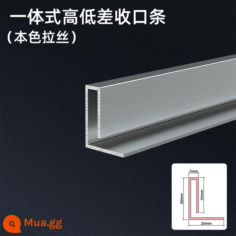 Osuge dải viền inox dải gạch chìm dải viền phòng tắm chiều cao chênh lệch ngưỡng dải đường may cực hẹp - Dải cạnh chênh lệch chiều cao 7 * 30 được chải tự nhiên (thép không gỉ 304)