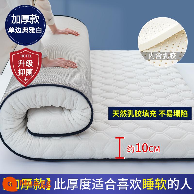 Nệm cao su đệm nhà dày ký túc xá sinh viên đơn chiếu tatami thảm xốp cho thuê chăn đặc biệt - (Dày khoảng 10cm) Lưới lục giác - trắng [Áo công nghiệp 5 lớp mủ siêu dày + Vải kháng khuẩn, chống mạt loại A + Cotton nhớ 5800D]