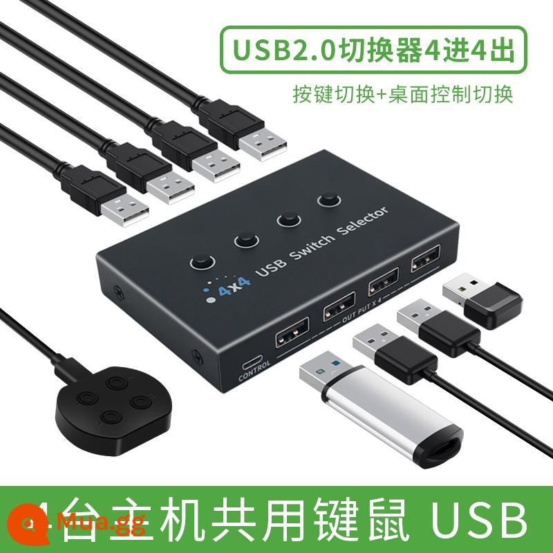 Bộ chuyển đổi USB3.0 2 vào 1 ra / 2 vào 1 ra 1 điểm 2 cổng máy in máy chủ chia sẻ máy tính xách tay Bộ chia sẻ dữ liệu ổ đĩa U đầu đọc thẻ chuột chia sẻ bàn phím bàn phím chia sẻ mở rộng hai chiều - Phiên bản 2.0 Bộ chuyển đổi 4 vào 4 ra