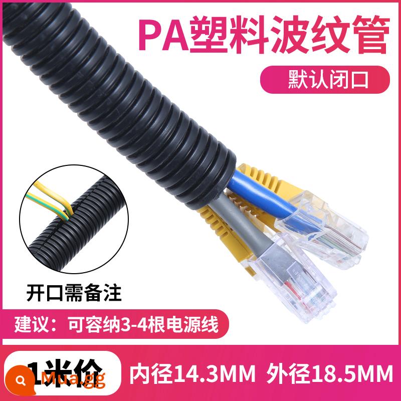 Ống thổi chống cháy PP ống ren ống luồn dây điện ống vỏ bọc điện PA nylon ống ren mở được bằng nhựa - Chất chống cháy PA AD18.5 (đường kính trong 14,3mm) 1 mét