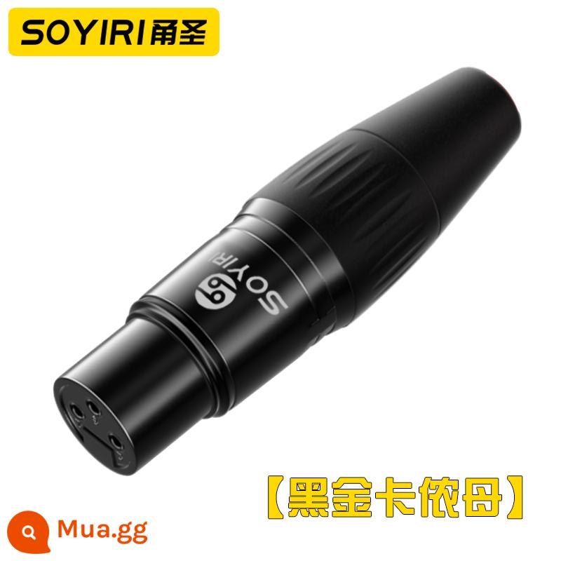 SOYIRI Yongsheng phích cắm nam và nữ mạ vàng Canon 3 lõi xlr XLR đầu hàn nam và nữ đầu âm thanh loa trộn bộ khuếch đại công suất thiết bị hiệu ứng micrô Phích cắm kết nối âm thanh Caron - Mẹ pháo vàng đen