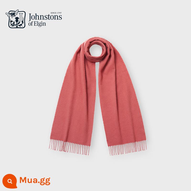 [Quà tặng năm mới] Khăn choàng cashmere nguyên chất cổ điển của Johnstons of Elgin Hoa hồng hoàng hôn - hoa hồng hoàng hôn