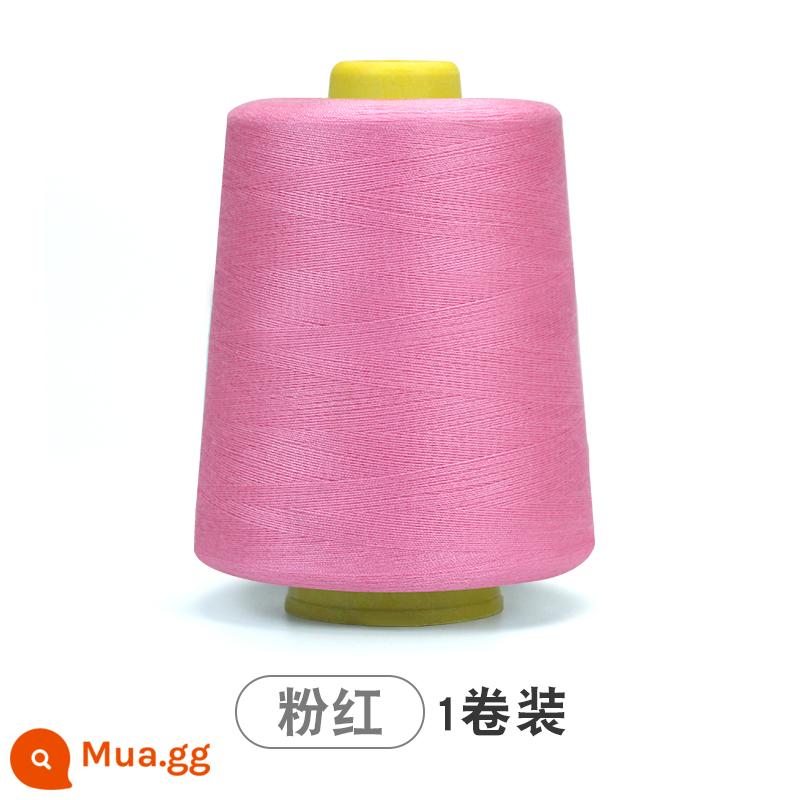 Chỉ may cuộn lớn 8000 thước chỉ may chỉ may gia đình 402 sợi polyester chùa chỉ may máy kim chỉ trắng - Hồng 8000 thước [1 tập]