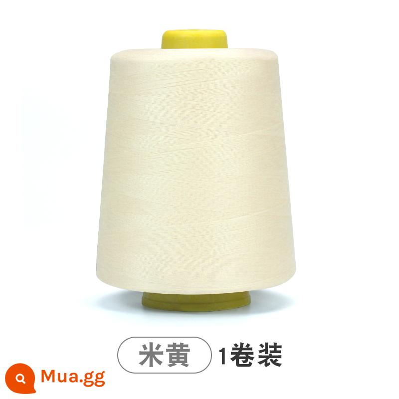 Chỉ may cuộn lớn 8000 thước chỉ may chỉ may gia đình 402 sợi polyester chùa chỉ may máy kim chỉ trắng - Màu be 8000 yard [1 tập]