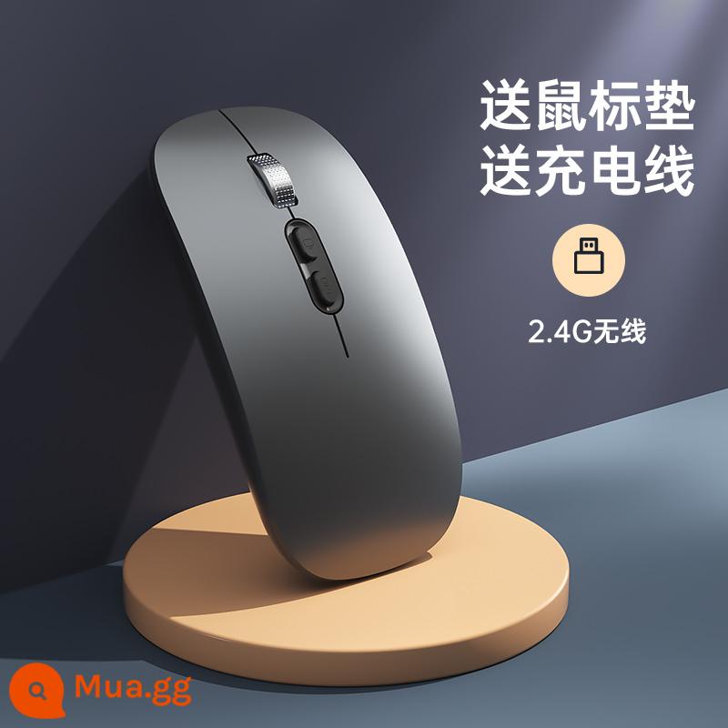 Xiaomi/kê máy tính xách tay chuột bluetooth không dây tắt tiếng cô gái mô hình sạc chuột máy tính bảng văn phòng không giới hạn - Phiên bản Space Gray/Không dây [Bánh xe cuộn kim loại + Quay lại bằng một cú nhấp chuột] ★ Im lặng và im lặng + Có thể sạc lại + Bàn di chuột miễn phí