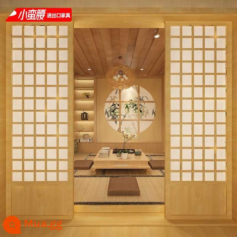 Cửa lưới Nhật Bản Tatami tủ quần áo Cửa Shoji gỗ nguyên khối cửa trượt vách ngăn và cửa phòng Cửa gỗ Cửa trượt Nhật Bản - xám nhạt