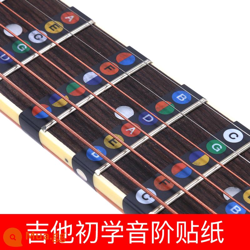 Đàn Guitar Người Mới Bắt Đầu Phụ Kiện Tặng Ba Lô Đàn Guitar Dây Chuyển Vị Kẹp Chỉnh Ngón Tay Cốt Cốt Cuốn Gọn Toàn Bộ - Miếng dán dành cho người mới bắt đầu chơi guitar