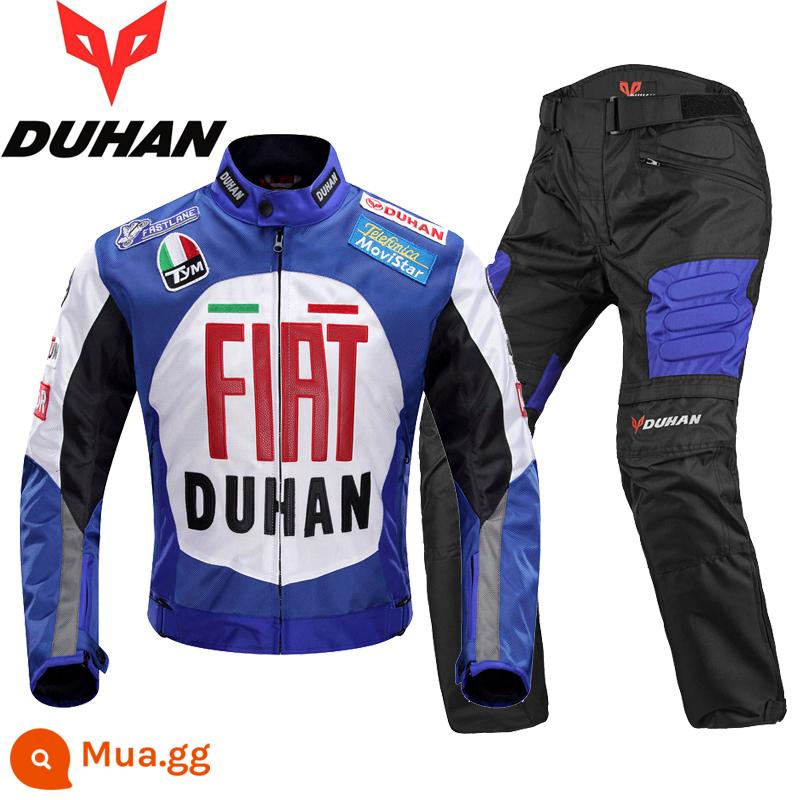 Duhan Racing Motor Motor Muff và Milter Circuit Women's Off -Road điều khiển Knight Motorcycle Set - Bộ vest xanh 082 [áo có lót, quần không có lót]