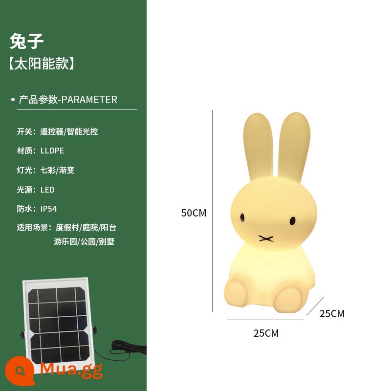 Solar Solar Outdo Glowing Rabbit Light Courtyard Cảnh Villa Vườn Bố cục Hộ gia đình Động vật hoạt hình trang trí Động vật hoạt hình - [Năng lượng mặt trời]50CM