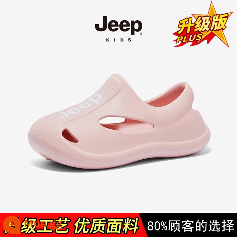 Giày có lỗ Jeep giày xăng đan trẻ em bé trai và bé gái mùa hè Bao Đầu giày bé gái giày đi biển bé gái dép đi trong nhà - Màu hồng [nâng cấp]