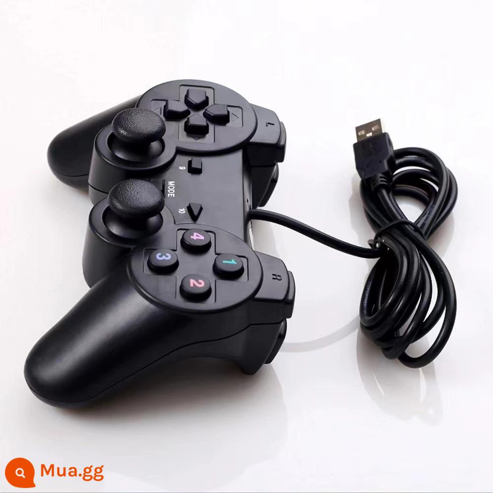 Thích hợp cho tay cầm Microsoft Xbox360 phiên bản steam brain máy tính xách tay pc TV dòng hai người bóng đá trực tiếp nba kết nối có dây usb MỘT Rung phổ biến trò chơi chuyển đổi đường phố máy chủ - Bộ điều khiển có dây ps3 [chuyên dụng cho máy mô phỏng arcade trên máy tính] màu đen