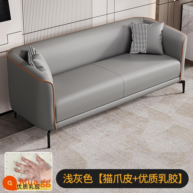 Sofa căn hộ nhỏ phòng khách đơn giản Internet người nổi tiếng đôi ba người căn hộ cho thuê phòng cửa hàng quần áo thẩm mỹ viện công nghệ vải - Xám nhạt <da mèo cào> mủ cao cấp