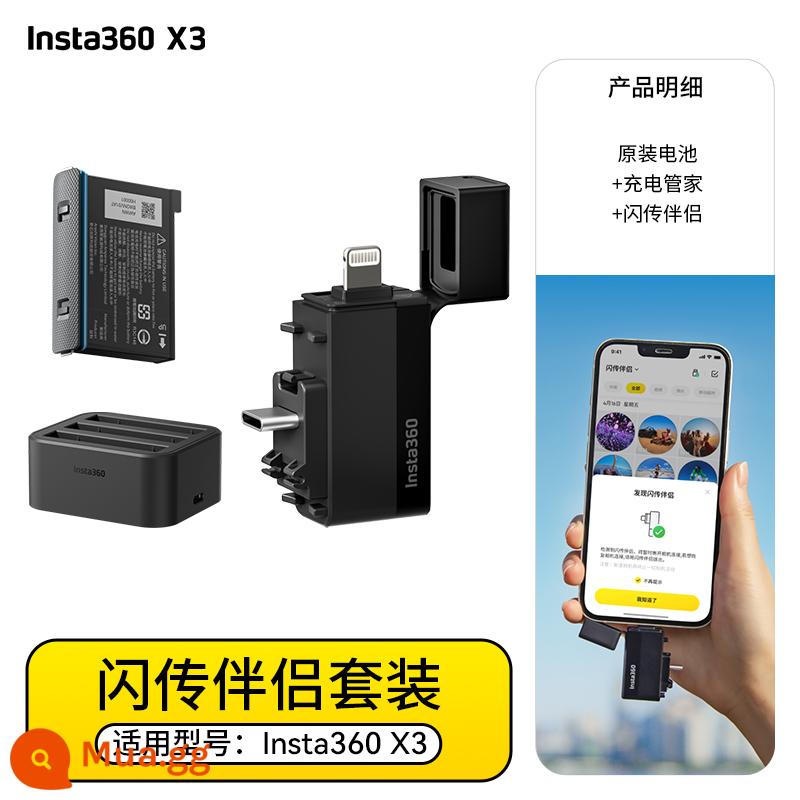 Phụ kiện máy ảnh chuyển động toàn cảnh Insta360 X3 Cưỡi trượt tuyết Lặn Giá đỡ đầu máy - Bộ đồng hành Flash X3