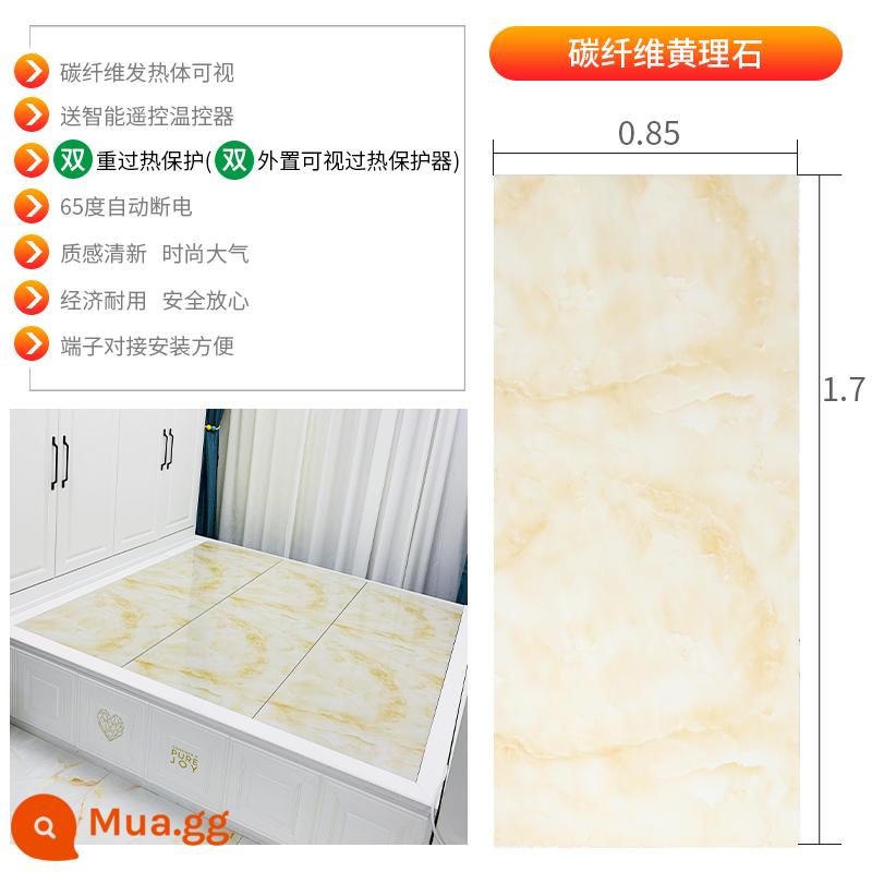 Bảng sưởi ấm điện Sanxian Trang trí Bang Điện có thể điều chỉnh Tatami Pad Điện sưởi điện và Tấm nhiệt điện sưởi điện - Đá cẩm thạch màu vàng sợi carbon 1700 * 850