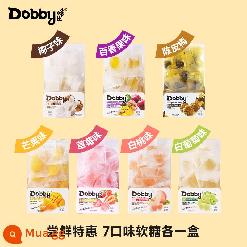 dobby dobby ếch du lịch giáng sinh kẹo dẻo trái cây xoài trắng nước đào kẹo snack chanh dây - [Thạch miễn phí] ❤mỗi hộp 1 hộp ⑦kẹo dẻo có hương vị ✔