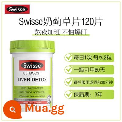 Úc Swisse Enhanced Milk Thistle Thảo Dược Bảo Vệ/Viên Gan Thức khuya và làm thêm giải tỏa nôn nao Thảo dược cô đặc 70 lần viên gan - Trắng