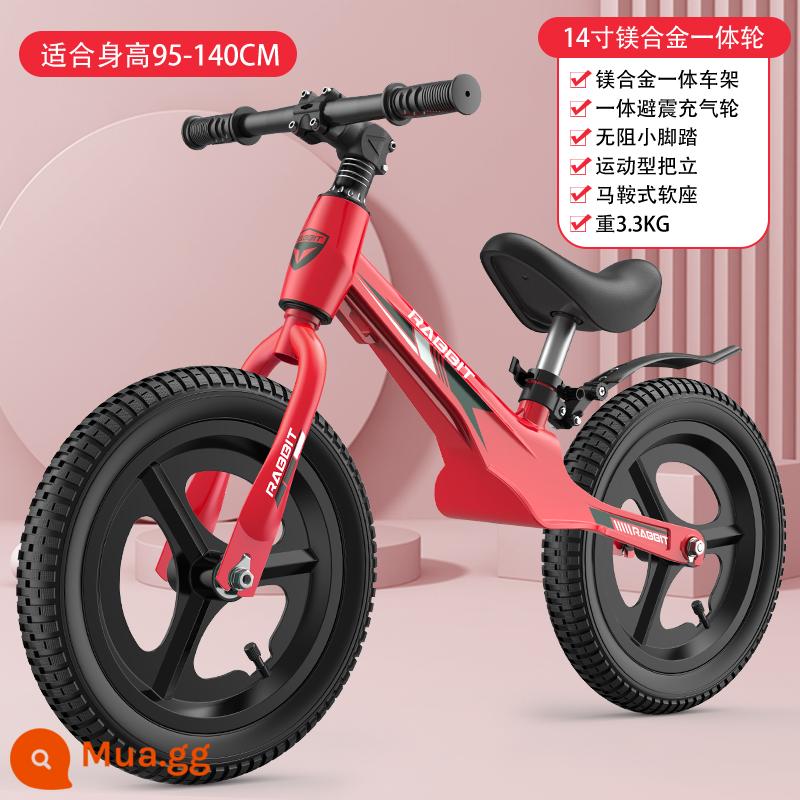 Xe thăng bằng trẻ em 1-3-68 tuổi không cần đạp xe trượt scooter bé trai xe trượt scooter bé gái xe đạp đồ chơi nhỏ - Trung Quốc Màu đỏ/hợp kim magiê 14 inch/lốp khí nén một mảnh phù hợp với chiều cao 95-140CM