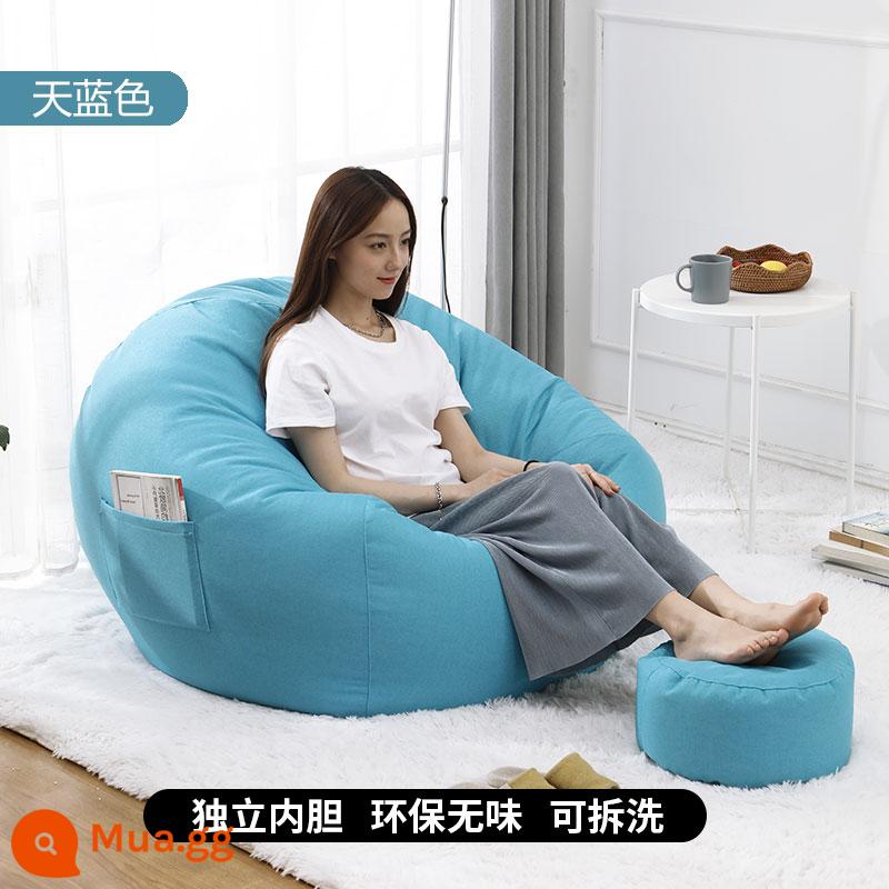 Sofa lười phòng ngủ đơn tatami căn hộ nhỏ túi đậu ghế sofa giải trí ban công túi đậu lười biếng sáng tạo - trời xanh