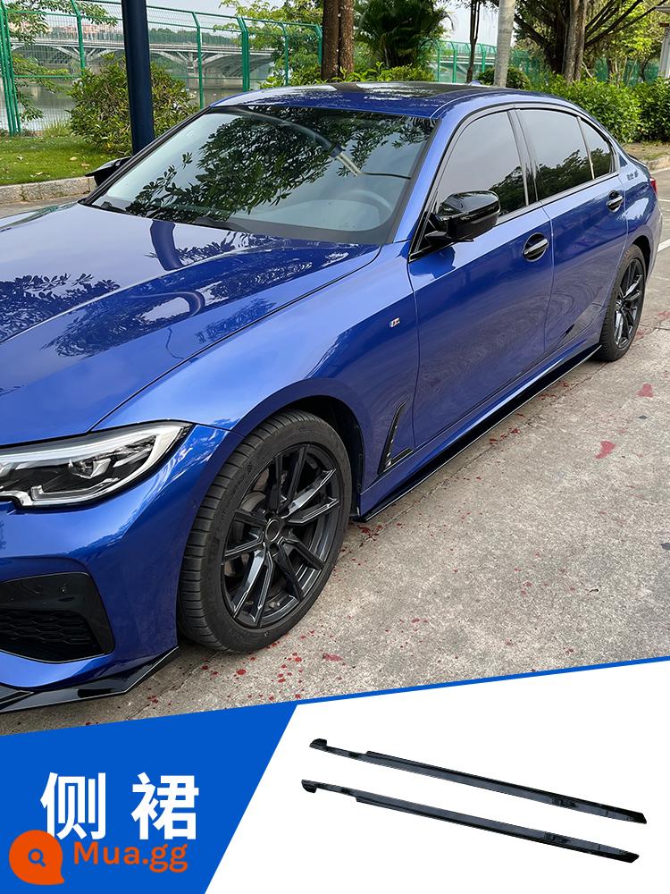 Thích hợp cho 20-22 BMW sê-ri 3 xẻng trước môi trước bên váy môi sau cánh lướt gió phía sau sửa đổi Yaoye MP các bộ phận xuất hiện - Váy bên chiến đấu mẫu 20-23 màu đen sáng [lắp bằng vít dưới gầm xe]