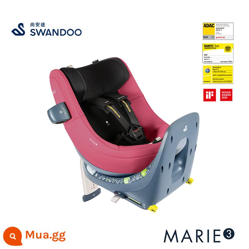 Swandoo Ghế An Toàn Trẻ Em 0-4 Tuổi Bé Sơ Sinh Xe Ô Tô Xoay 360 Độ Marie3 - Quả màu đỏ