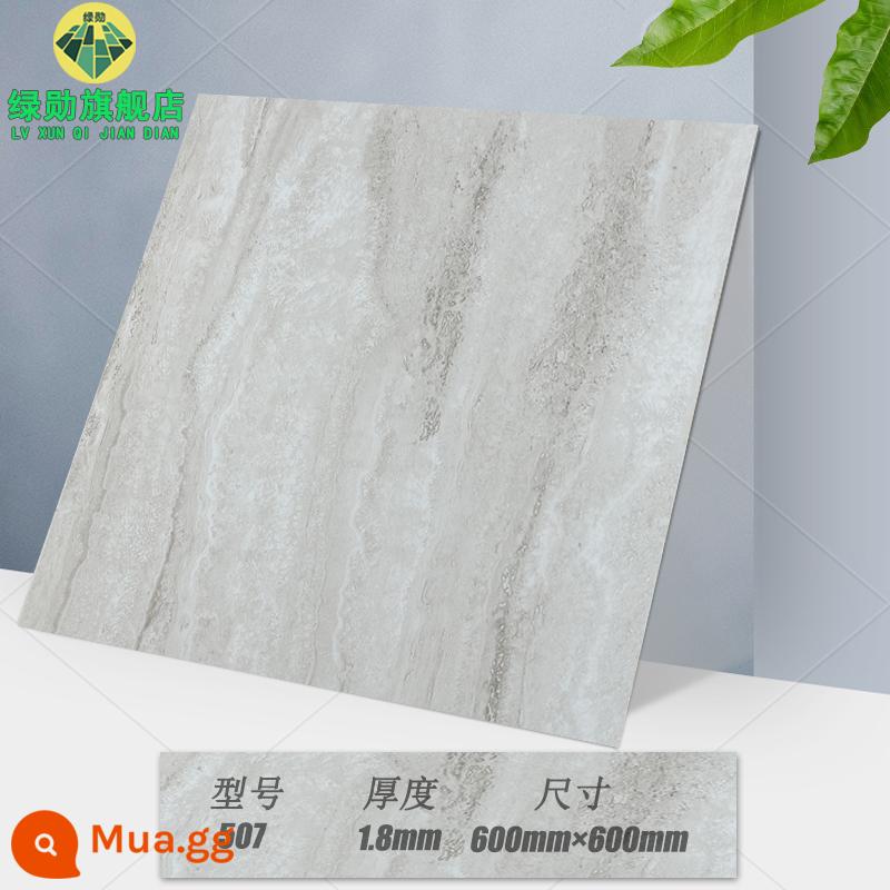 Miếng dán sàn 60×60 tự dính đá nhựa chống xi măng dán sàn ins lưới đỏ cải tạo gạch giả nhựa PVC chịu mài mòn - Xám nhạt 507/tự dính 600×600/độ dày 1.8㎜