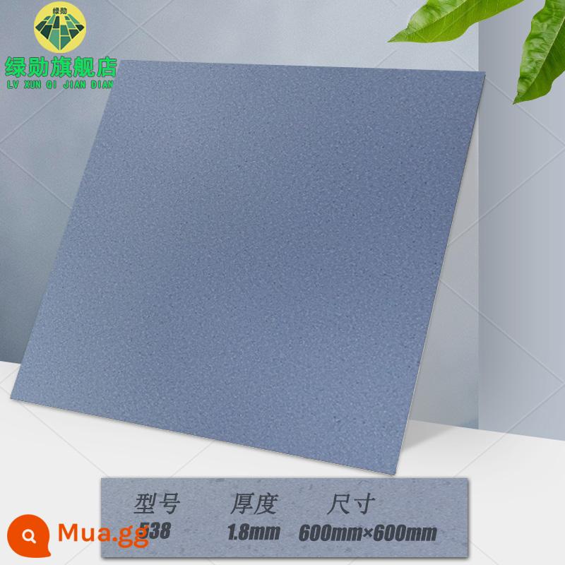 Miếng dán sàn 60×60 tự dính đá nhựa chống xi măng dán sàn ins lưới đỏ cải tạo gạch giả nhựa PVC chịu mài mòn - Xanh 538/tự dính 600×600/độ dày 1.8㎜