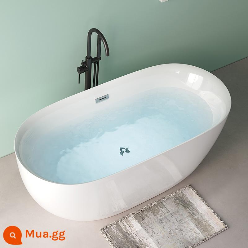 Áp lực -được kiểm tra nhà nhỏ Căn hộ Bathtub Nhiệt độ không đổi bồn tắm cạnh độc lập Di chuyển liền mạch Tích hợp Bathtub - Cấu hình xi lanh rỗng + vòi đen