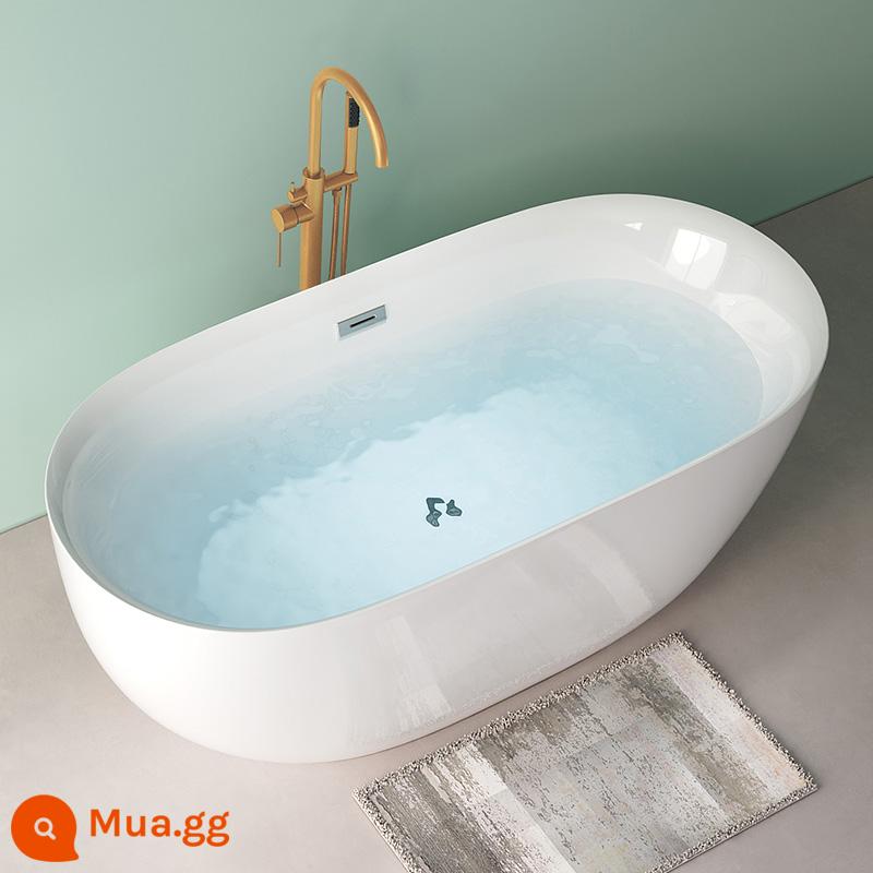 Áp lực -được kiểm tra nhà nhỏ Căn hộ Bathtub Nhiệt độ không đổi bồn tắm cạnh độc lập Di chuyển liền mạch Tích hợp Bathtub - Xi lanh rỗng + cấu hình vòi vàng