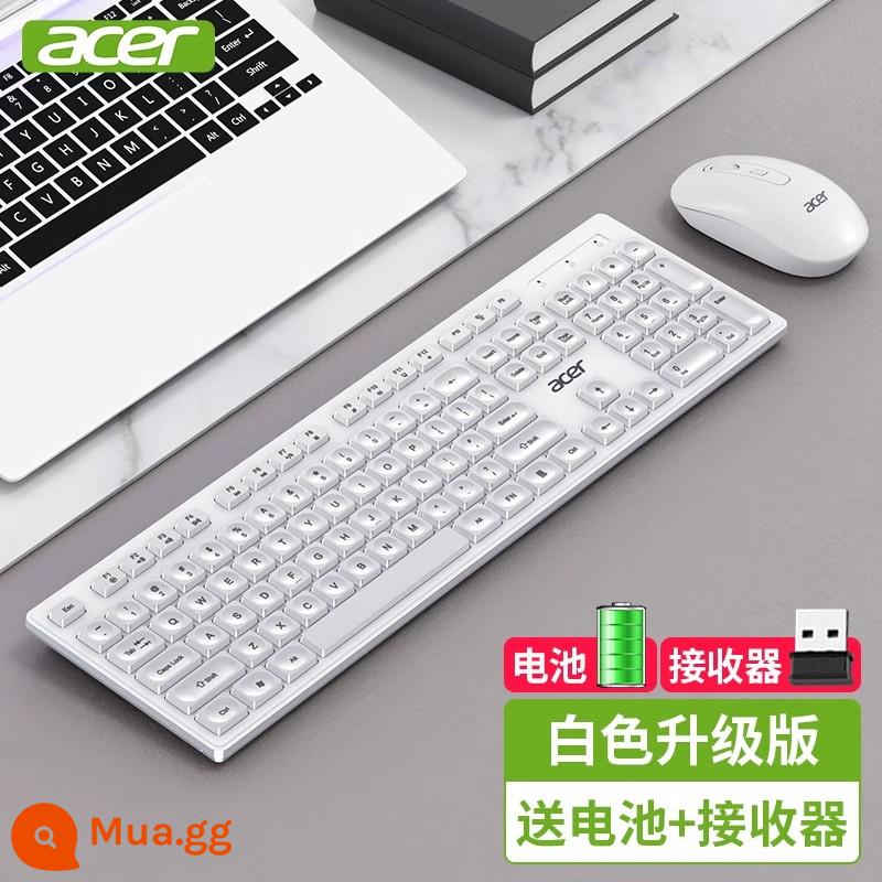 Bộ bàn phím và chuột không dây Acer/Acer máy tính xách tay máy tính để bàn máy tính văn phòng gia đình kinh doanh chuột phím bass - Bộ bàn phím và chuột không dây 2.4G màu trắng——[Phiên bản nâng cấp lặp lại⭐]