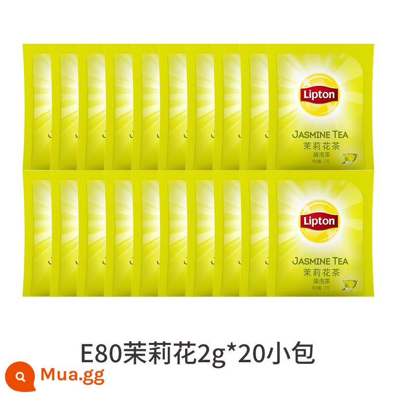 Trà đen Lipton 25 gói trà túi lọc đóng hộp trà bá tước xám trà đen trà xanh trà ô long trà sáng kiểu Anh trà túi lọc văn phòng - [Số lượng lớn] E80 Jasmine 2g*20 gói [Tặng cốc trà cho 2 hộp]