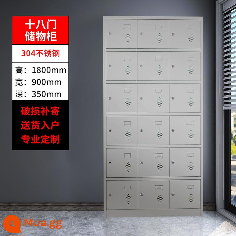 Tủ kho locker inox 304 tủ đựng bát đĩa nhiều cửa Tủ đựng giày dép nhân viên xưởng S tủ đựng dụng cụ tân dược vô trùng y tế - Cửa inox 18 cửa 304