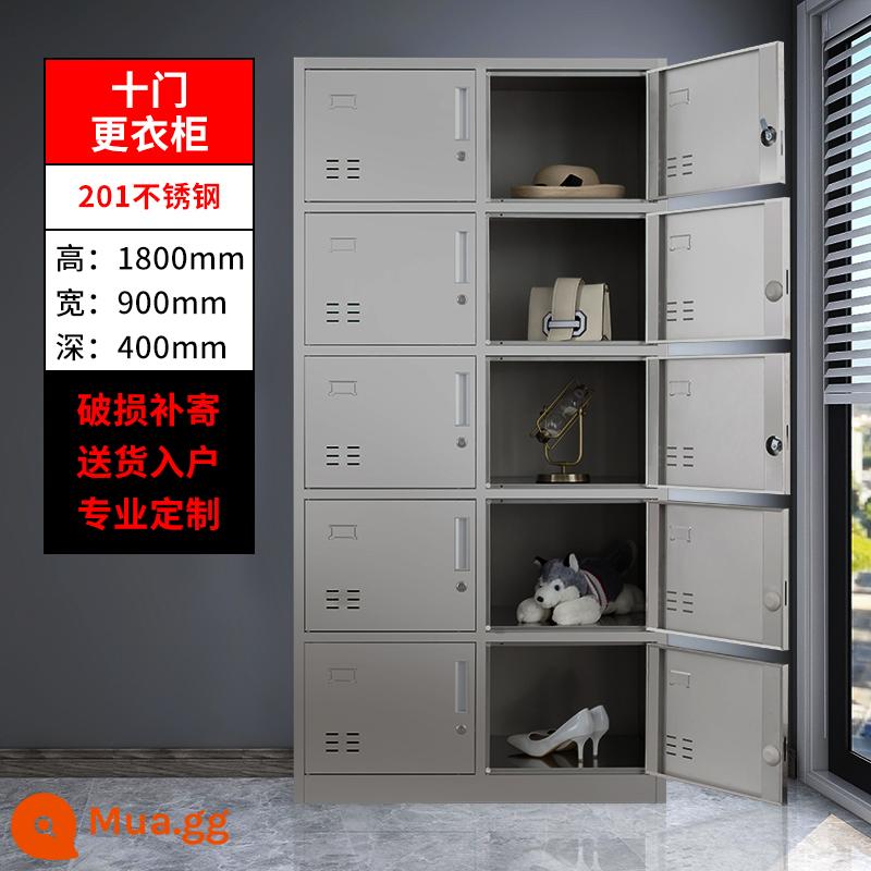 Tủ kho locker inox 304 tủ đựng bát đĩa nhiều cửa Tủ đựng giày dép nhân viên xưởng S tủ đựng dụng cụ tân dược vô trùng y tế - Cửa inox 10 201