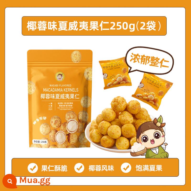 Hạt Macadamia vị mù tạt 500g Shangchao Cùng loại Đồ ăn vặt thông thường thay thế phẳng Không chiên Net Red Nuts Nuts - [Hương dừa nguyên hạt] Khối lượng tịnh 250g*2 túi (1kg) [Hương sữa dừa nhẹ]