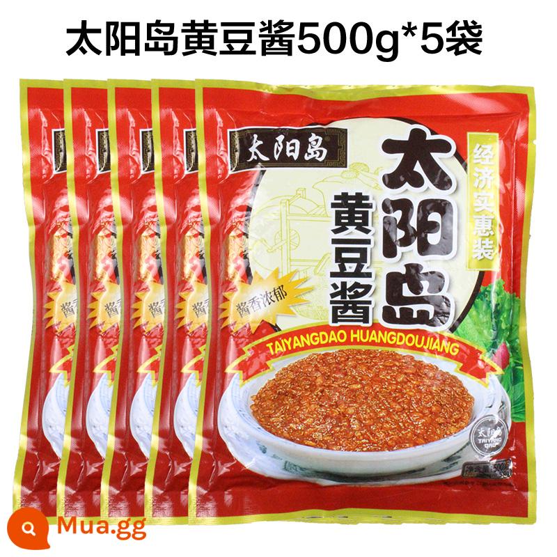 Nước tương chính hiệu Sun Island túi 500g đặc sản Đông Bắc hành lá đối tác chấm dưa chua rau đậu hầm nồi sắt - [Sun Island] Tương đậu nành 500g*5 túi