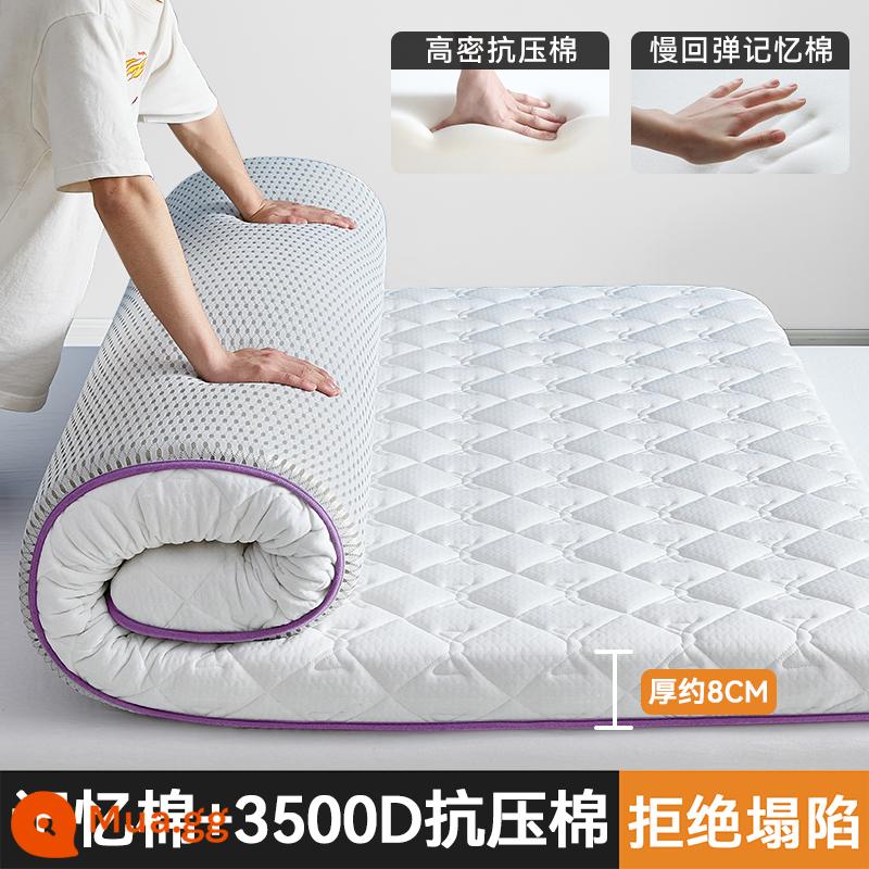 Mút đệm đệm phòng ngủ nhà cao su trải tatami thảm ký túc xá sinh viên giường đơn nệm xốp đệm - (Độ dày: khoảng 8cm) Maomao Vitality Purple [Bọt hoạt tính phục hồi chậm loại A, bảo vệ cột sống và giảm áp lực]