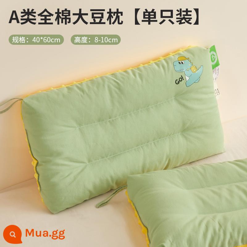 Gối trẻ em cotton loại A cho bé trên 6 tuổi, lõi gối Doudou, cặp gia đình, gối nhỏ học sinh, ngủ trưa cho nam - Gối bông 100% cotton loại A-Gối ngủ-Đại học Khủng long-40x60cm [Gói đơn]