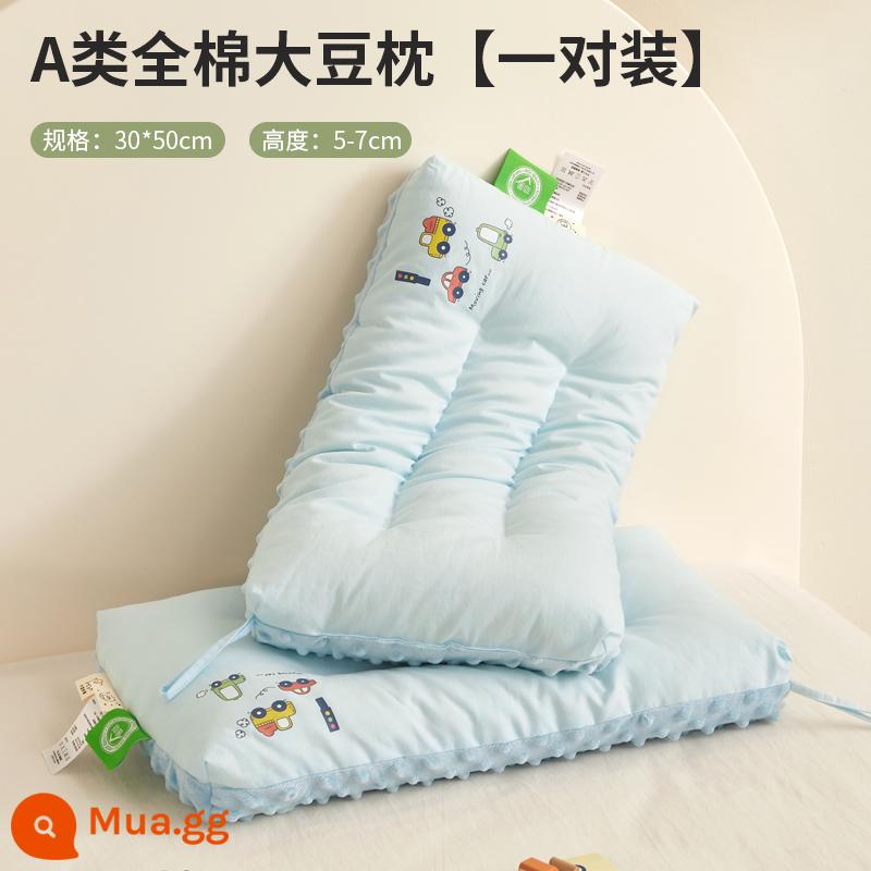 Gối trẻ em cotton loại A cho bé trên 6 tuổi, lõi gối Doudou, cặp gia đình, gối nhỏ học sinh, ngủ trưa cho nam - Gối mũ len 100% cotton loại A-sleep-autohome-30x50cm[pair]