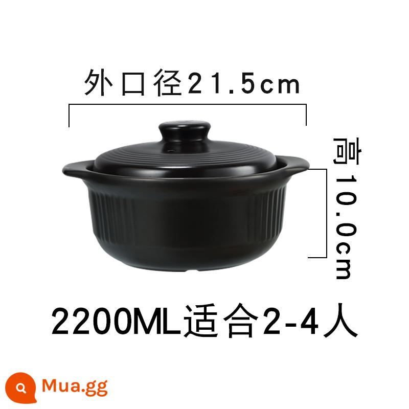 Hộ Gia Đình Bếp Gas Hầm Với Nồi Hầm Bếp Gas Mở Ngọn Lửa Đốt Trực Tiếp Công Suất Lớn Cháo Canh Canh Hầm soong Nồi - 2200ML phù hợp cho 2-4 người