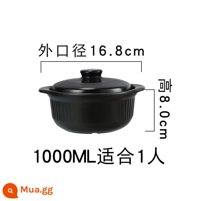 Hộ Gia Đình Bếp Gas Hầm Với Nồi Hầm Bếp Gas Mở Ngọn Lửa Đốt Trực Tiếp Công Suất Lớn Cháo Canh Canh Hầm soong Nồi - 1000ML phù hợp cho 1 người