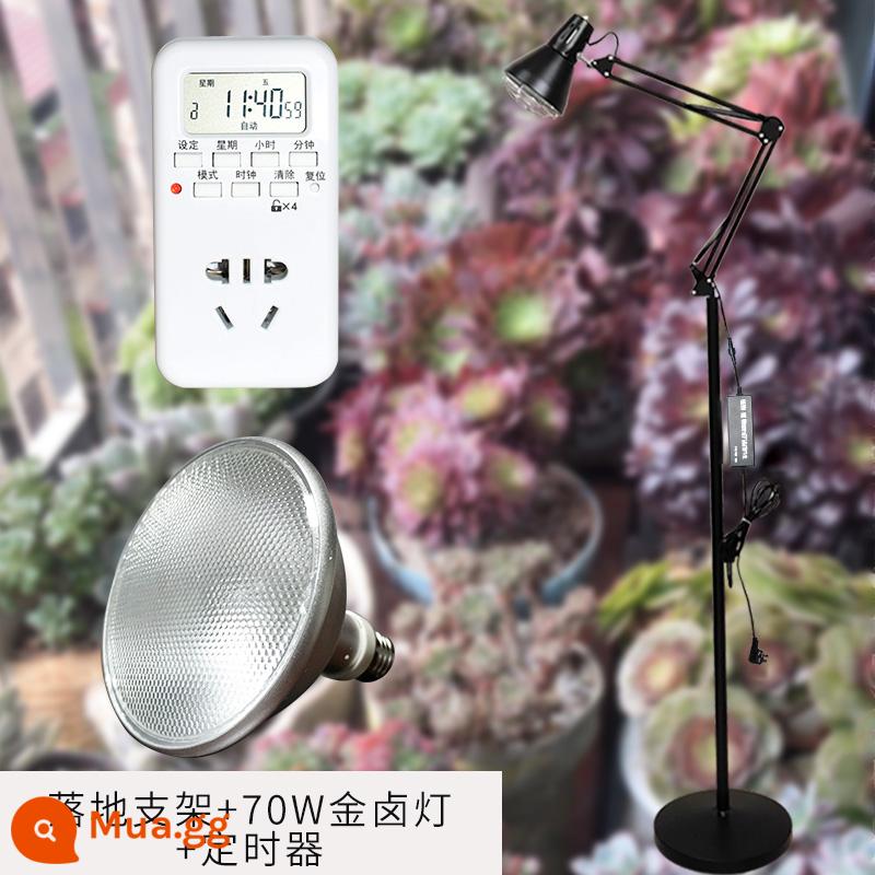 Toàn quang phổ giả màu mặt trời đèn halogen kim loại mọng nước led bể cá cây thủy sinh mô phỏng ánh sáng mặt trời cây trong nhà lấp đầy ánh sáng - Đèn halogen kim loại 70 watt đặt trên sàn + hẹn giờ