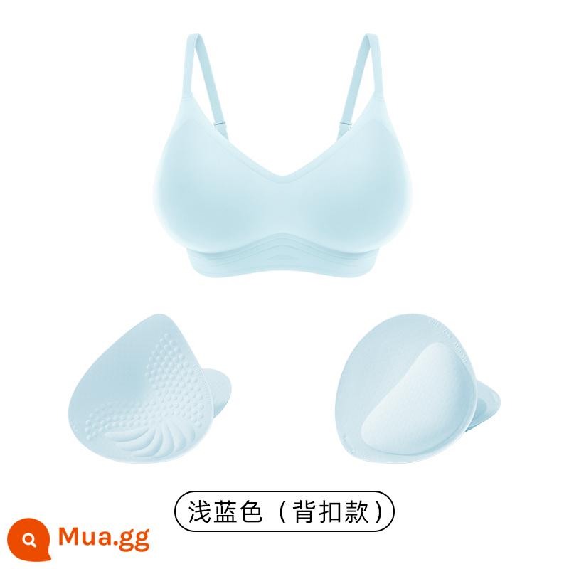 Lucky Cotton Quần lót mở rộng dành cho nữ Soft Peach Cup Vú nhỏ cho thấy sự tập hợp lớn hơn Mềm mại Hỗ trợ đồ lót liền mạch Mặc rương hoạt hình - Thắt lưng màu xanh nhạt