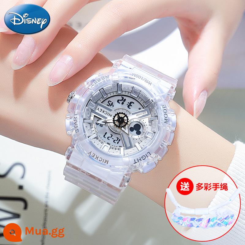 Đồng hồ điện tử Disney dành cho nữ sinh cấp 2 và cấp 3 2023 đồng hồ điện tử thông minh chống thấm nước cho bé gái mới - sông băng trắng