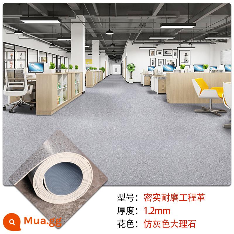 Thương Mại Sàn PVC Da Dày Chịu Mài Mòn Sàn Nhựa Sàn Xi Măng Đặc Biệt Trực Tiếp Lát Sàn Dán Sàn Dán - Đá cẩm thạch màu xám Da kỹ thuật dày 1,2mm❤ Chống mài mòn, chống trơn trượt, chống thấm nước và chống ẩm