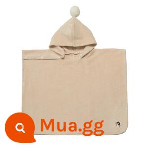 Khăn tắm trẻ em Konny Konny Bamboo, Cape -type Children Byerbe Baby Water -Water -Labsorbing khăn - [Kaki Nâu size S] 12-24 tháng tuổi/dưới 85cm