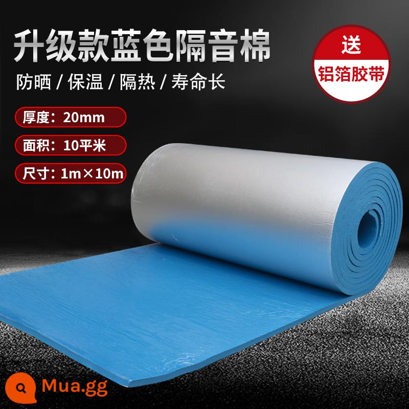 Cotton cách nhiệt của Nam Cực tựa cao su bằng nhựa bằng nhôm bằng cách nhiệt nhà kính màu xanh - [Xanh lam] Độ dày cách nhiệt được nâng cấp rộng 20 mm dài 1 mét 10 mét