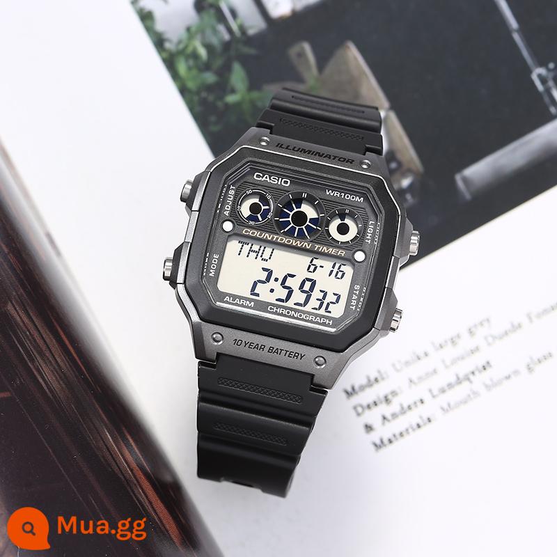 [Wang Hedi Same Style] Đồng Hồ Casio Nam Nữ Thể Thao Chống Nước Nhỏ Màu Bạc Nugget AE-1200WHD-1A - AE-1300WH-8A đi kèm với phim