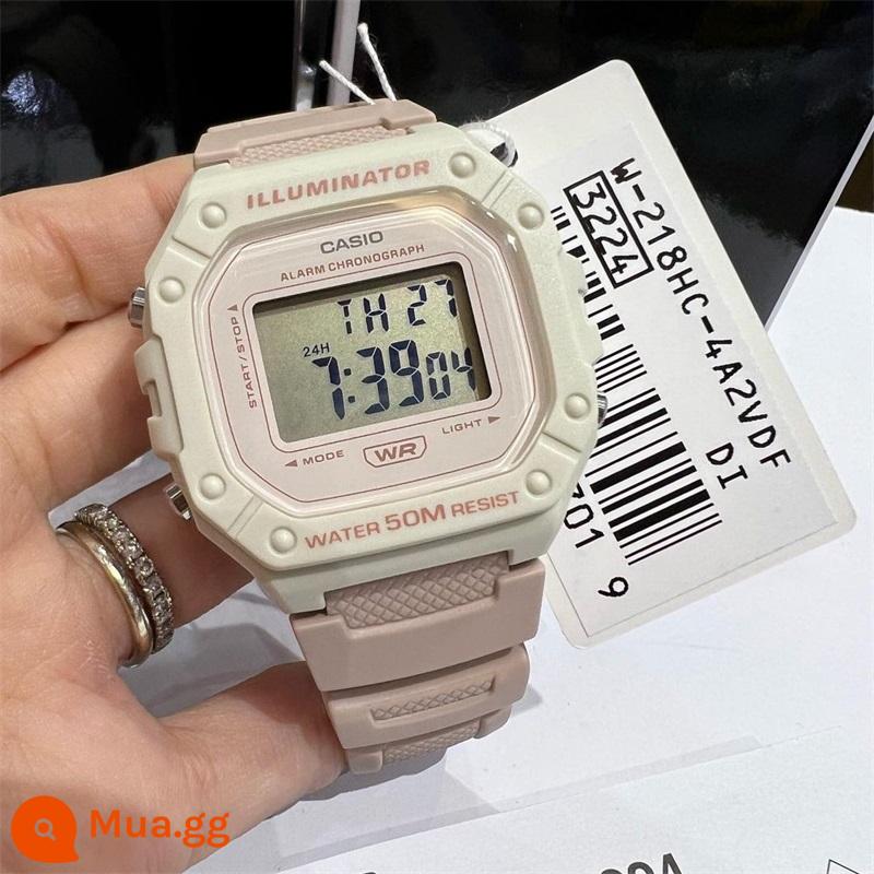 [Wang Hedi Same Style] Đồng Hồ Casio Nam Nữ Thể Thao Chống Nước Nhỏ Màu Bạc Nugget AE-1200WHD-1A - Phim miễn phí W-218HC-4A2, khan hiếm [bột hoa anh đào]